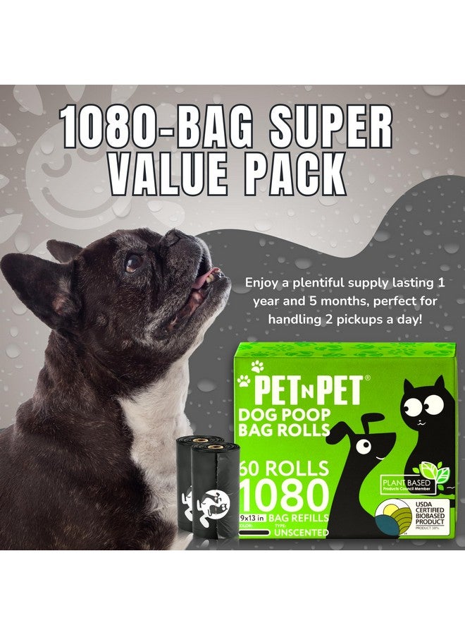 بت آن بت أكياس فضلات الكلاب من Pet N Pet، أكياس فضلات، 1080 كيسًا، أكياس فضلات الكلاب معتمدة من وزارة الزراعة الأمريكية، 38% أساس حيوي، أكياس فضلات الكلاب، عبوات إعادة تعبئة أكياس فضلات الكلاب، أكياس فضلات الكلاب، لفائف أكياس فضلات الكلاب السميكة جدًا - Image 4