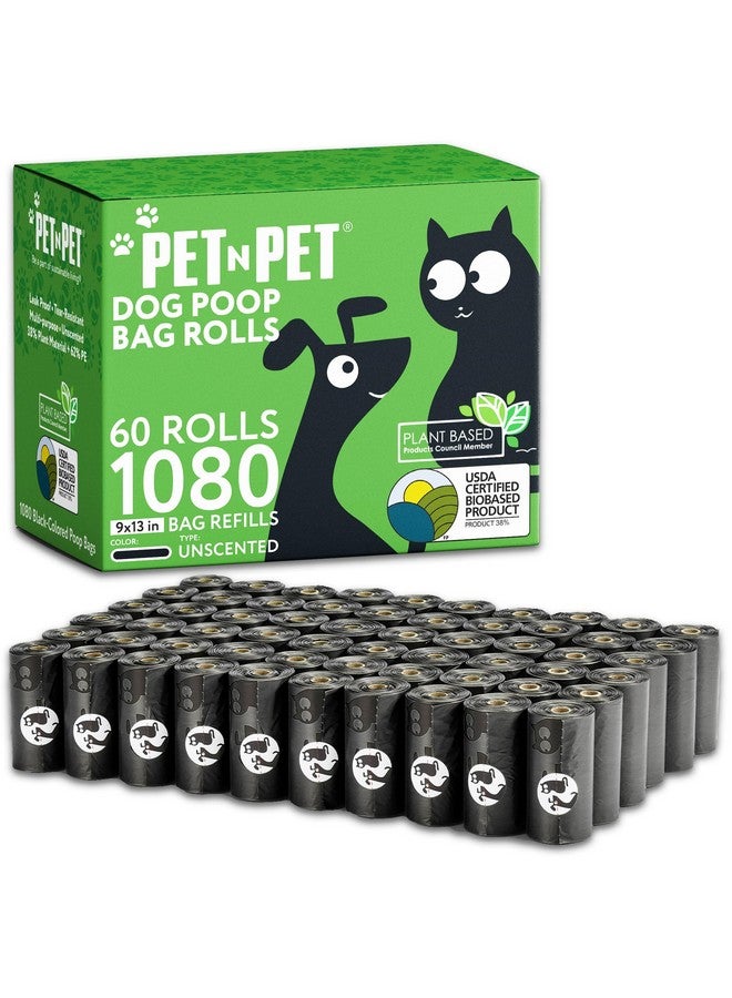 بت آن بت أكياس فضلات الكلاب من Pet N Pet، أكياس فضلات، 1080 كيسًا، أكياس فضلات الكلاب معتمدة من وزارة الزراعة الأمريكية، 38% أساس حيوي، أكياس فضلات الكلاب، عبوات إعادة تعبئة أكياس فضلات الكلاب، أكياس فضلات الكلاب، لفائف أكياس فضلات الكلاب السميكة جدًا - Image 1
