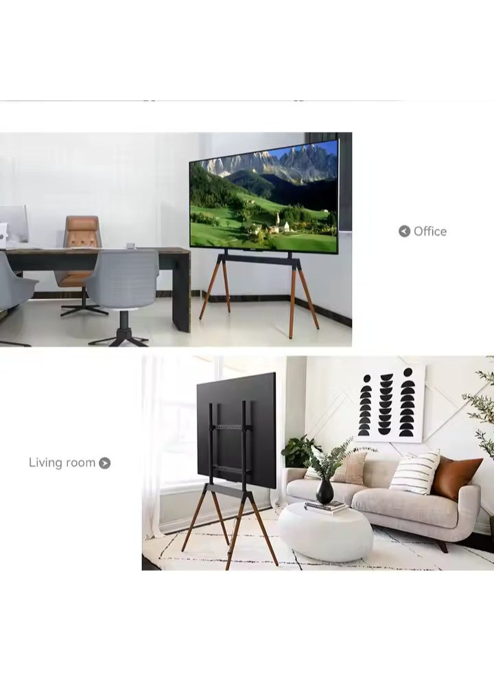 بيتيك ستاند تلفزيون ارضي معدني رباعي الأرجل يدعم تلفازات من 32 إلى 75 بوصة بوزن يصل إلى 45 كجم/99 رطل وVESA ما يصل إلى 600x400 مم. يتميز بتصميم قفل سريع، إدارة للكابلات، أسود | TF-FS102B - Image 4