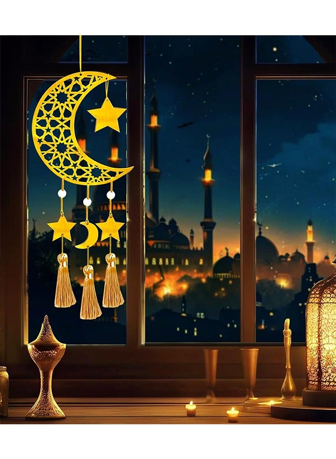 يواوليتي رمضان علامات معلقة للجدار أو الباب ، رمضان الجوف القمر زخرفة ، لوازم الحفلات لرمضان ديكور المنزل  - Image 5