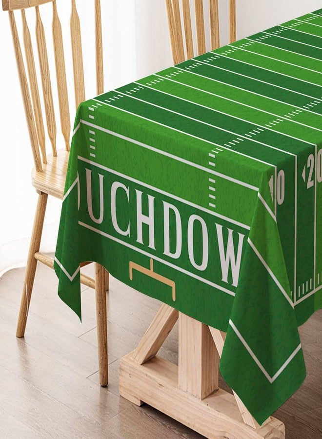 Hafangry American Football Field Tablecloth Touchdown Sport Themed Indoor Outdoor Birthday Party Decoration Rectangular Table Cloth Kitchen Dining Room Table Cover (60" x 84") - Image 4
