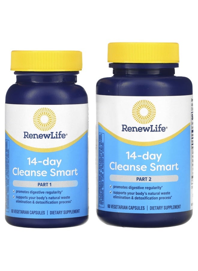 Renew Life, 14-Day Cleanse Smart, 2 Bottles, 60 Vegetarian Capsules Each (Packaging may vary) - Image 3