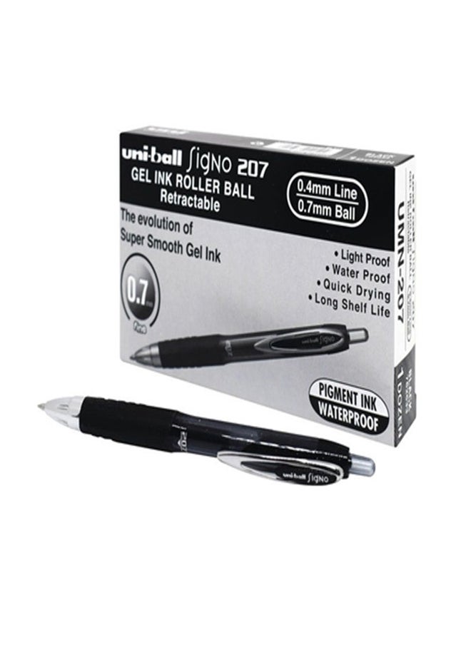 Uniball SIGNO RETRACTABLE GEL PEN BLACK 