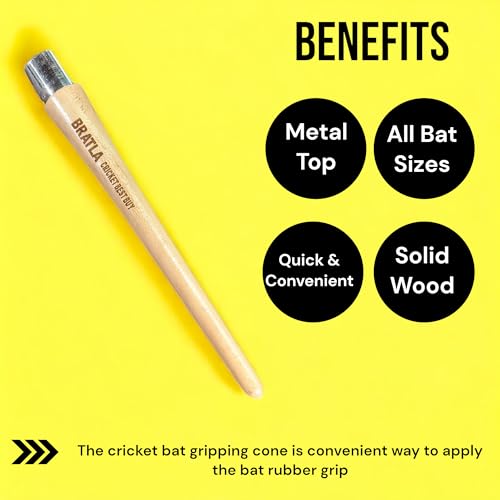 Bratla CBB Cricket Bat Grip Cone for Applying Cricket Bat Rubber Grip Metal Top - Image 5