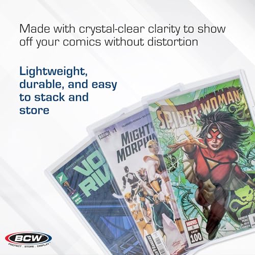 BCW Current Comic Book Top Loaders - 10 ct | Premium PVC Holders for Modern Comics | Crystal Clear Protection for Single Issues | Display, Store, Ship with Confidence | Comic Book Toploader Rigid - Image 4