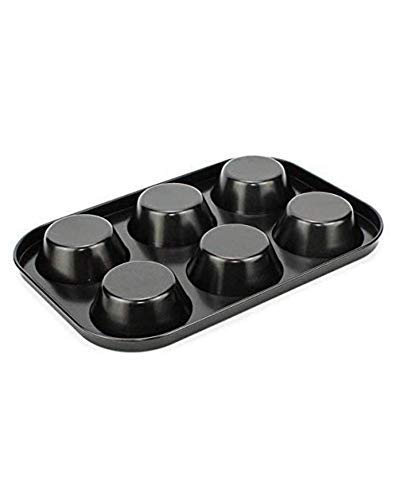 TAGROCK CupcakeMuffin PanBaking Tray Nonstick Coated 6Slots Black - Image 3