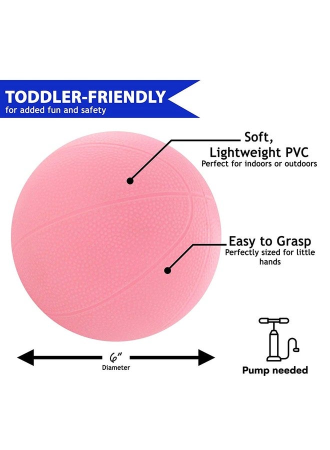 Botabee Toddler & Little Kids Replacement Basketball - for Little Tikes Easy Score Basketball Hoop (2 Count, Pink) for Kids (6 inch) - Image 3