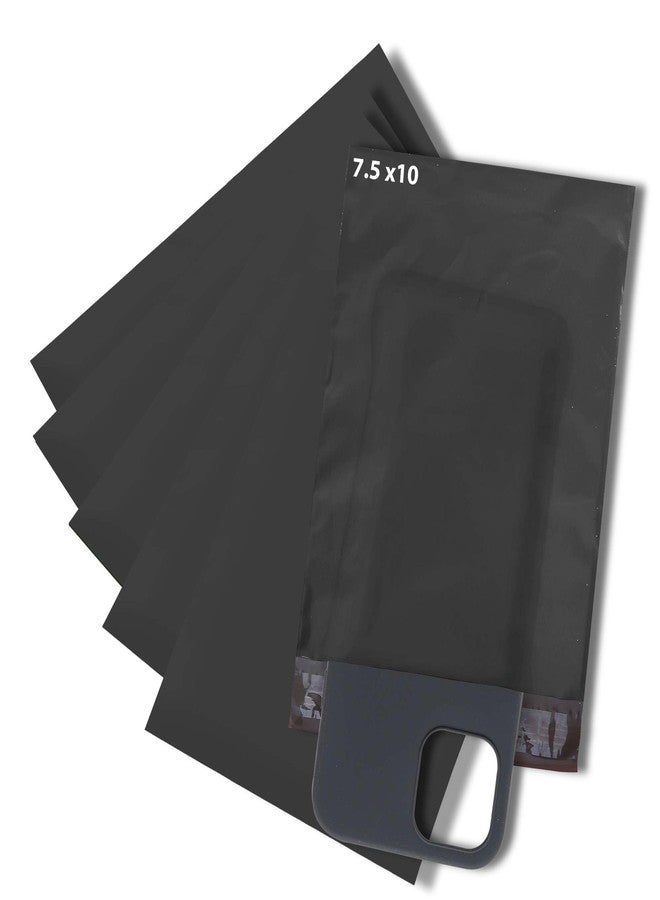 The Boxery 7.5x10" Black Self-Seal Poly Mailer Bags – 100 Pack | Waterproof, Tear-Resistant Shipping Envelopes - Image 1