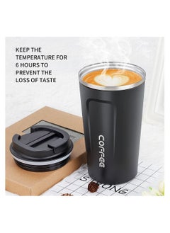 Coffee Vacuum Insulated Travel Mug Smilatte Leakproof Double Wall Stainless Steel Reusable Coffee Cup with Lid for Hot and Cold Drinks  - Image 3