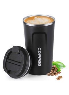 Coffee Vacuum Insulated Travel Mug Smilatte Leakproof Double Wall Stainless Steel Reusable Coffee Cup with Lid for Hot and Cold Drinks  - Image 1