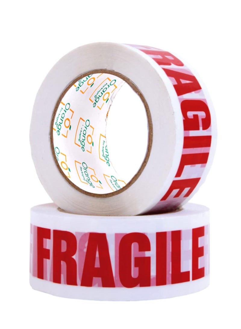 Generic 2 roll - packaging Fragile Tape for Packing Boxes, 48mmx200  - Image 1