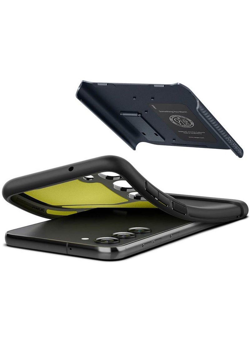 Spigen Slim Armor for Samsung Galaxy S23 Case Cover (2023) with Kickstand - Metal Slate - Image 5