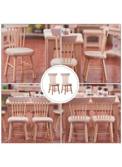 Toyvian Dollhouse Miniatures Doll Chair 1 12 Scale Dollhouse Accessories Doll House Furniture Miniature Dollhouse Furniture Dollhouse Furniture Mini Mini Furniture Wooden Doll Bed  - Image 4