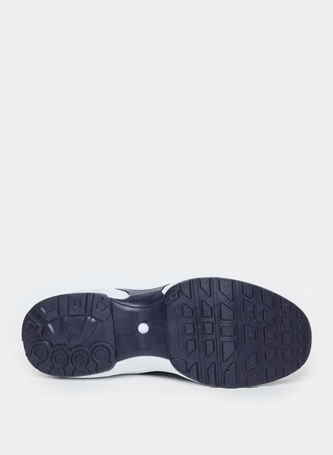 Styli Styli Men Navy Blue Elastic Lace Pull On Sneakers