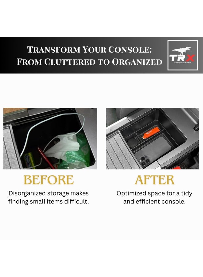  تي ار اكس اوتو منظم وحدة التحكم المركزية TRX AUTO لسيارة جيتور T2 (2022-2025) | صندوق تخزين مسند ذراع بمقاس مخصص مع بطانة مانعة للانزلاق | حاوية صينية درج وحدة التحكم المركزية الوسطى | ملحقات داخلية مناسبة لسيارة جيتور T2 - Image 3