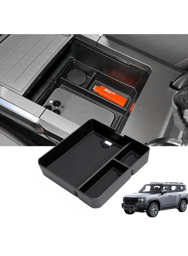  تي ار اكس اوتو منظم وحدة التحكم المركزية TRX AUTO لسيارة جيتور T2 (2022-2025) | صندوق تخزين مسند ذراع بمقاس مخصص مع بطانة مانعة للانزلاق | حاوية صينية درج وحدة التحكم المركزية الوسطى | ملحقات داخلية مناسبة لسيارة جيتور T2 - Image 1