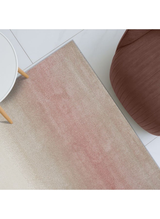 DANUBE HOME Sahara Modern Abstracts Rug | Washable Modern Rugs Style | Polypropylene + Polyester Area Rug Floor Covering | Indoor Carpet For Living Room Dining Bedroom 200X300cm-Pink - Image 1