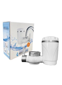 DubaiGallery Water Filter, Faucet Mount Filter Tap Water Purifier Kitchen Faucet Washable Ceramic Percolator Mini Water with 4 Replacement Filter for Bathroom Kitchen  - Image 1