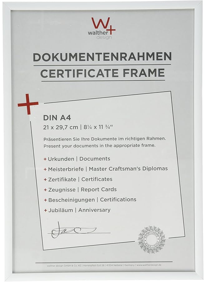 KV130W New Lifestyle Picture Frame, 8.25 x 11.75 inch (21 x 29.7 cm), White