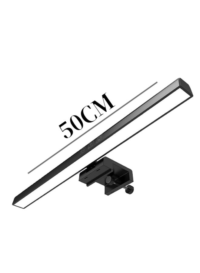 مصباح كمبيوتر محمول يعمل بالطاقة USB للمكتب/المنزل/الألعاب/المكتب للعناية بالعين، مصباح شاشة LED مع سطوع قابل للتعديل/لون معدني فاتح أسود 500 مم - Image 2