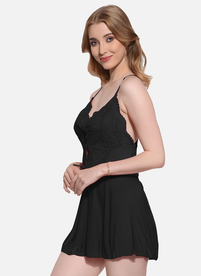 FIMS Self Design Modal Shoulder Straps Baby Doll - Image 4