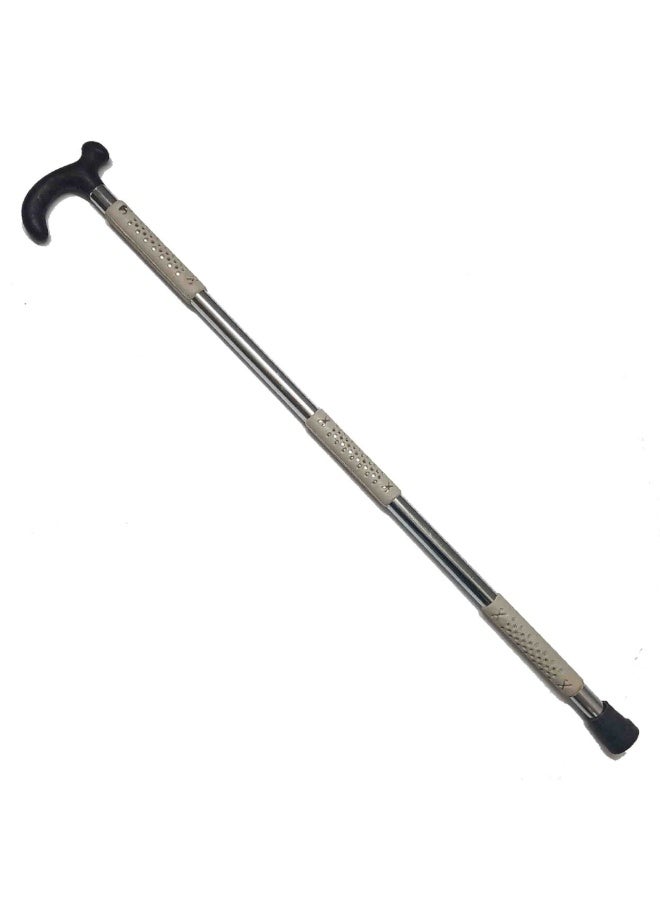 Men's Metal Body Crutch with Plastic Handle, Metallic - Image 1