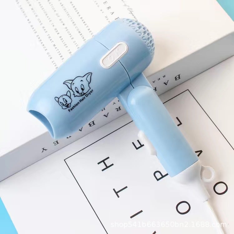 عام Foldable Mini Hair Dryer for Travel Sky Blue