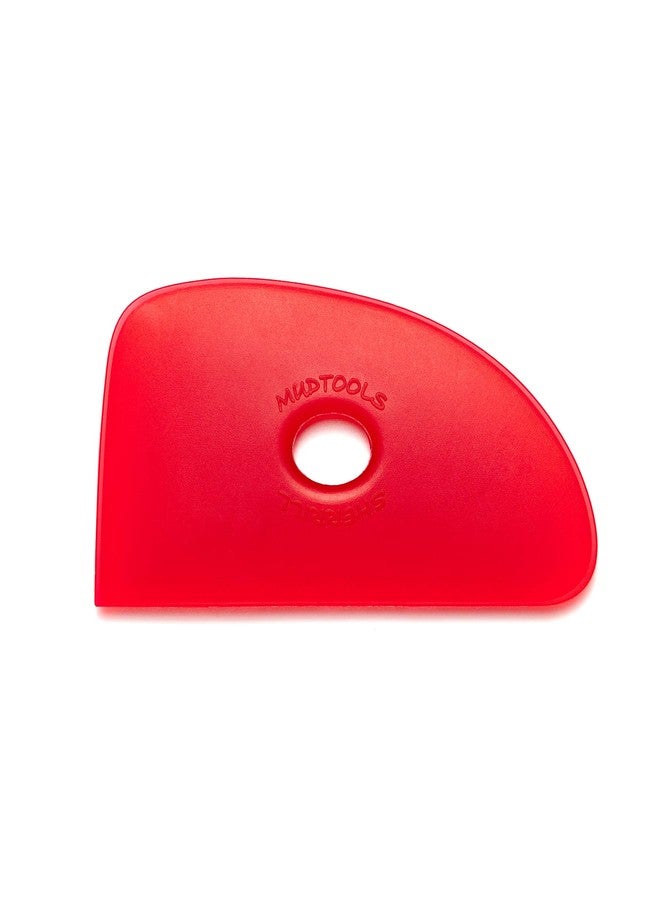 Mudtools Polymer Rib Red Size 4 Very Soft - Triple Radius - Ceramics, Pottery, Clay - R4 - Image 1