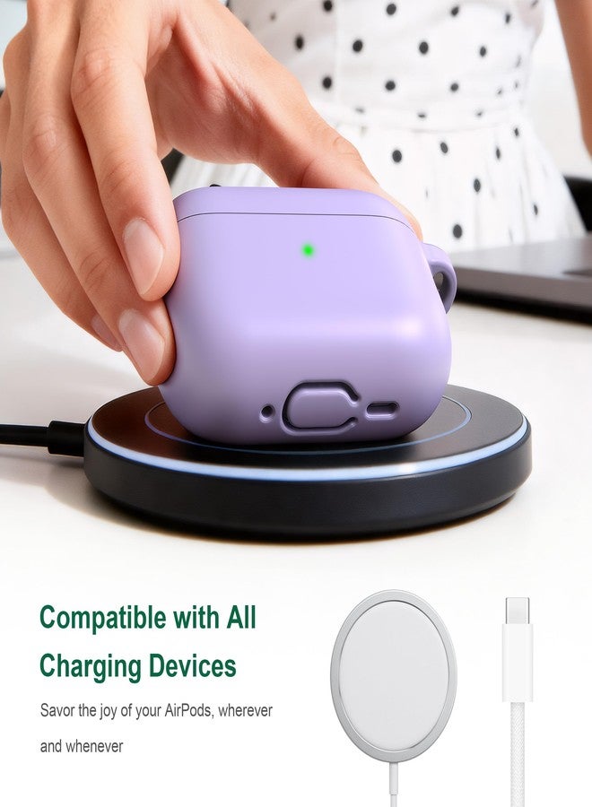 R-fun for AirPods Pro 3 Case (2025), Soft Silicone Protective Case Cover Compatible with Apple AirPods Pro 3rd Generation (USB-C Cable) for Women Men with Cleaning Kit and Keychain, Banana Violet - Image 5