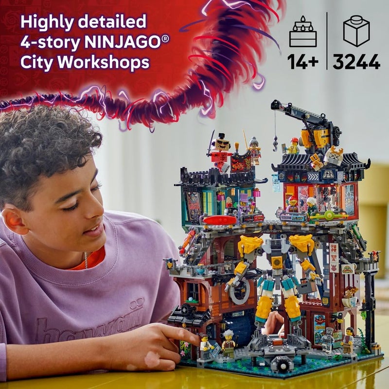 LEGO NINJAGO City Workshops Building Kit 71837 - 3244 Pieces - Image 2
