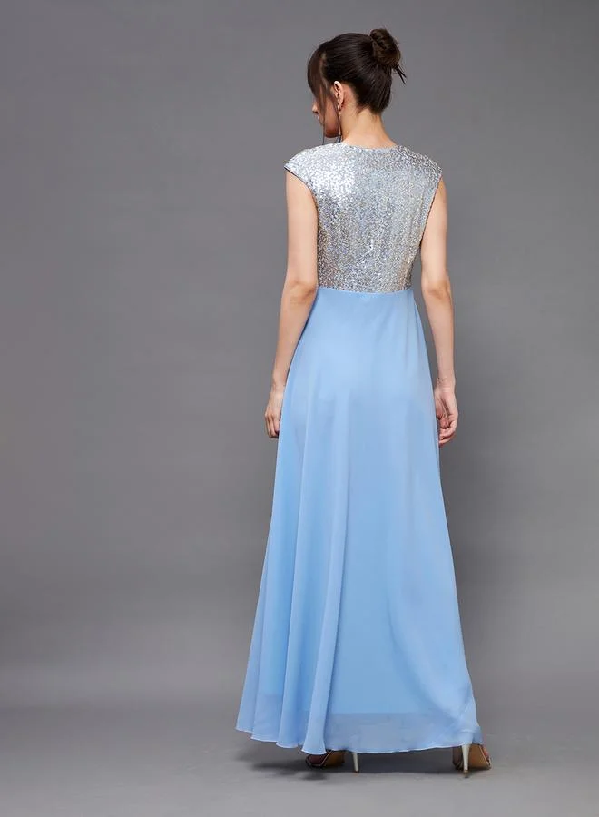 Miss Chase Sequin Bodice Gown Dress