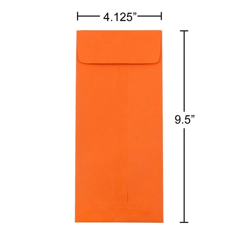 JAM PAPER #10 Policy Business Colored Envelopes - 4 1/8 x 9 1/2 - Orange Recycled - 50/Pack - Image 4