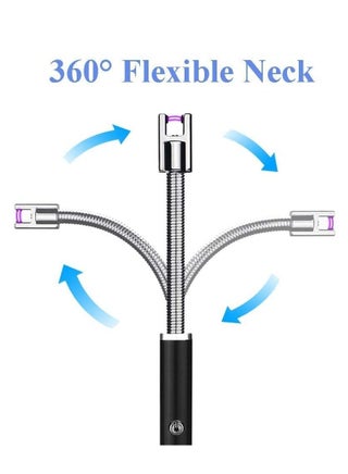 ولاعة قوسية كهربائية قابلة لإعادة الشحن بمنفذ USB - لون أسود - view 4