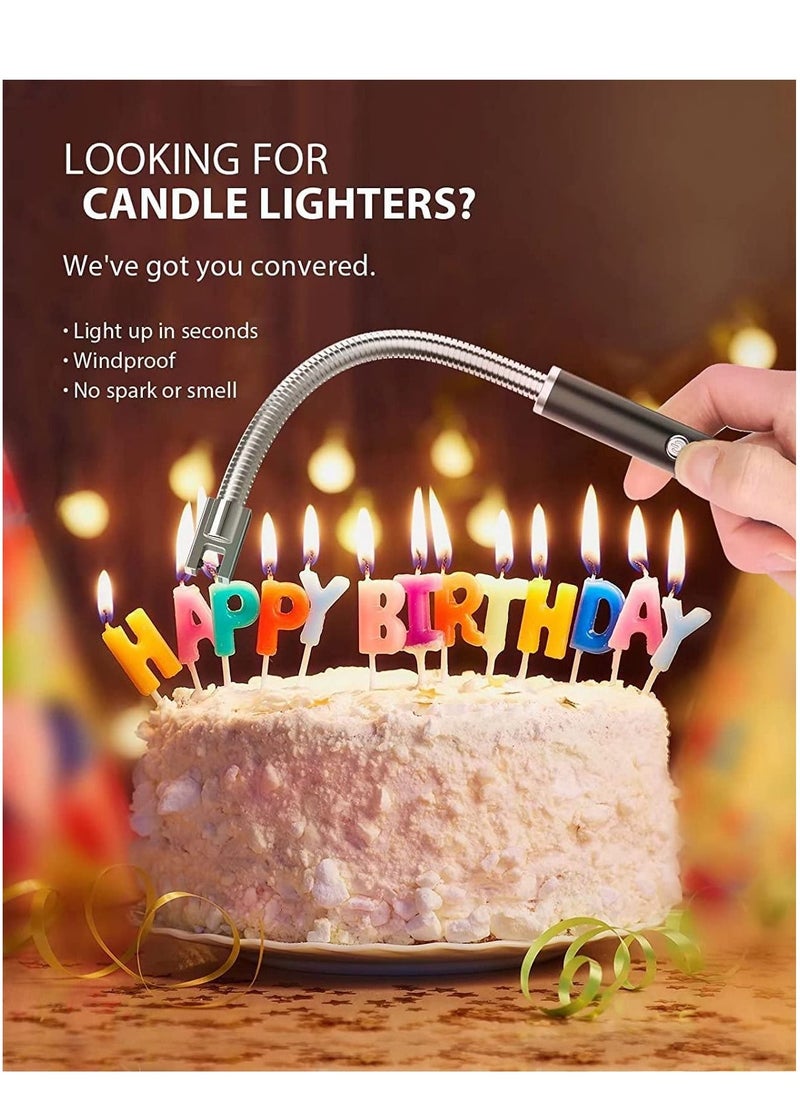 SKY-TOUCH - USB Rechargeable Electric Arc Lighter Candle Lighter Black - Image 1