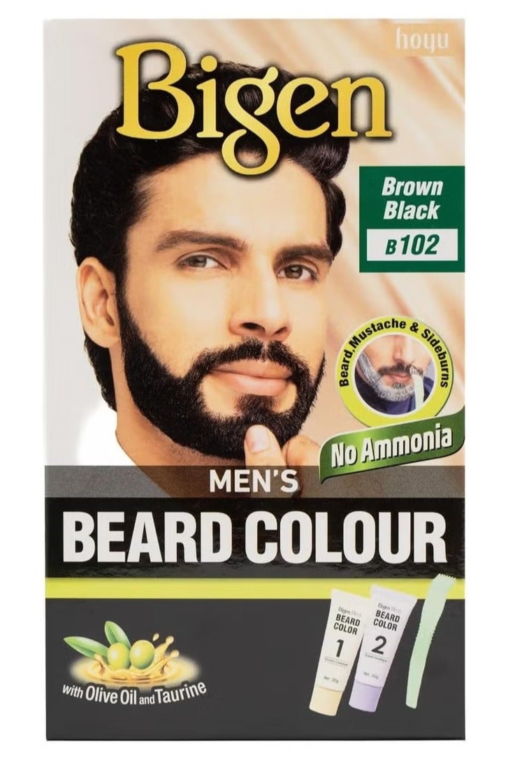 بايجن صبغة شعر لحية رجالية لون بني اسود B102 خالية من الامونيا