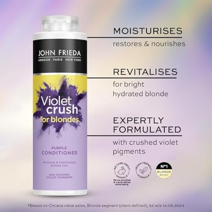 John Frieda VIOLET CRUSH PURPLE CONDITIONER, 500ML - Image 2