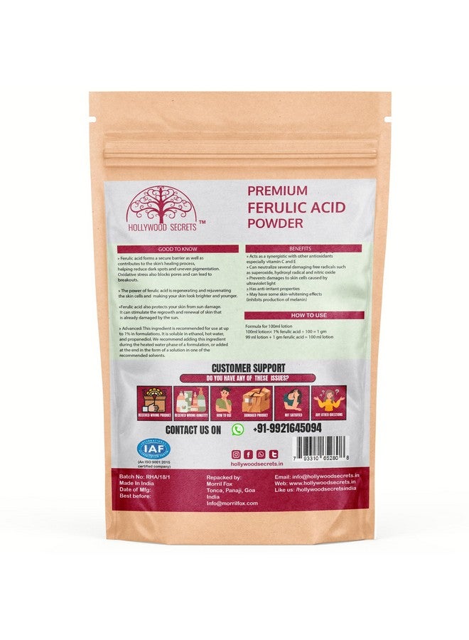 Hollywood Secrets Ferulic Acid Powder 50 gm - Image 2