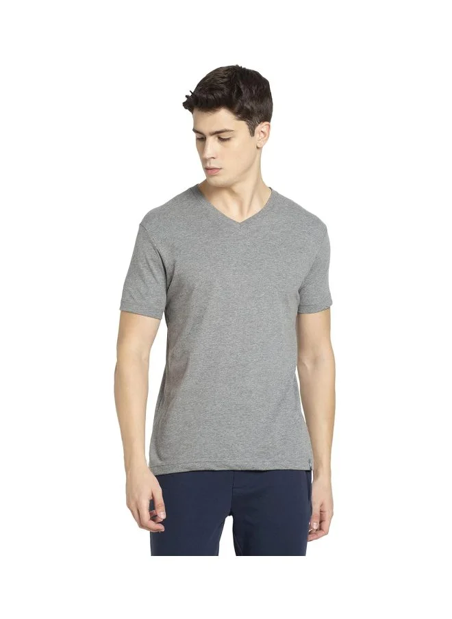 جوكي Jockey 2726 Men Super Combed Cotton Rich Solid V Neck Half Sleeve T Shirt