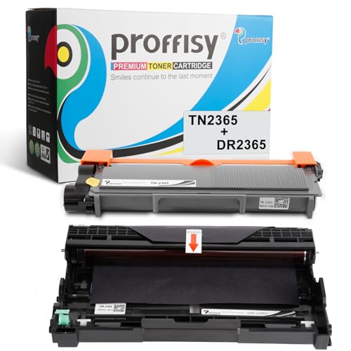 proffisy Easy Refill TN-2365 Toner Cartridge with DR-2365 Drum Unit, Compatible with Brother HL-L2321D, L2361DN, L2366DW, L2320d, DCP-L2541DW, L2520D, MFC-L2701D (TN2365 + DR2365) - Image 1