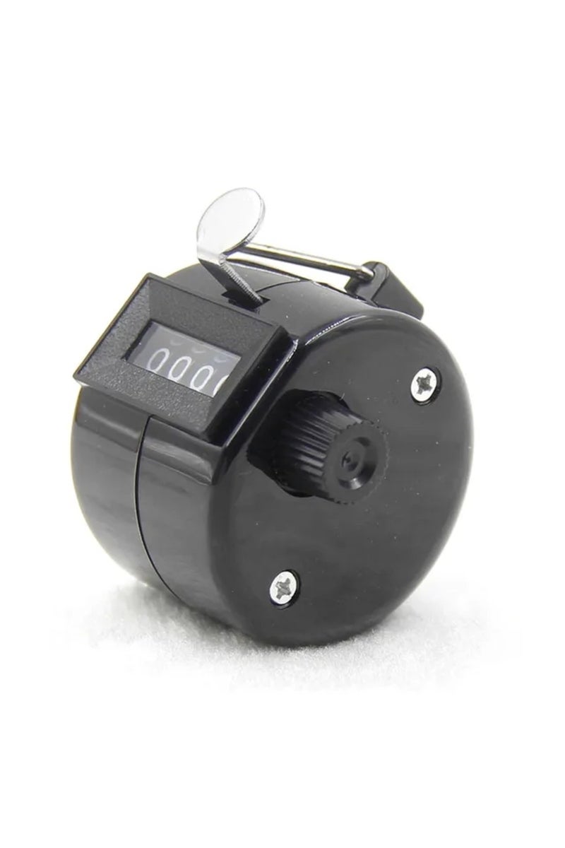 erorex Black 4 Digit Number Counters Plastic Shell Hand Finger Display Manual Counting Tally Clicker Color