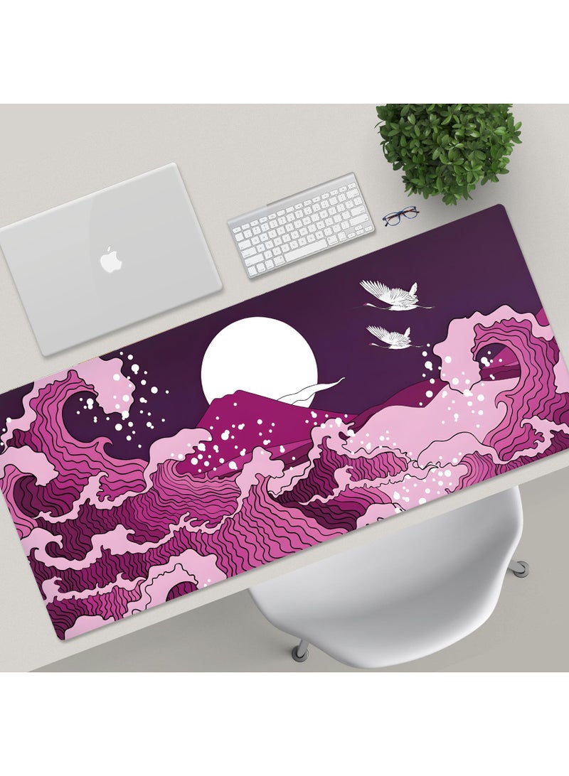 Gift Gaming Mouse Pad Extended Large Mat Desk Pad Stitched Edges Mousepad Long Mouse Pad And Non-Slip Rubber Base Mice Pad 900x400x4mm - Image 1