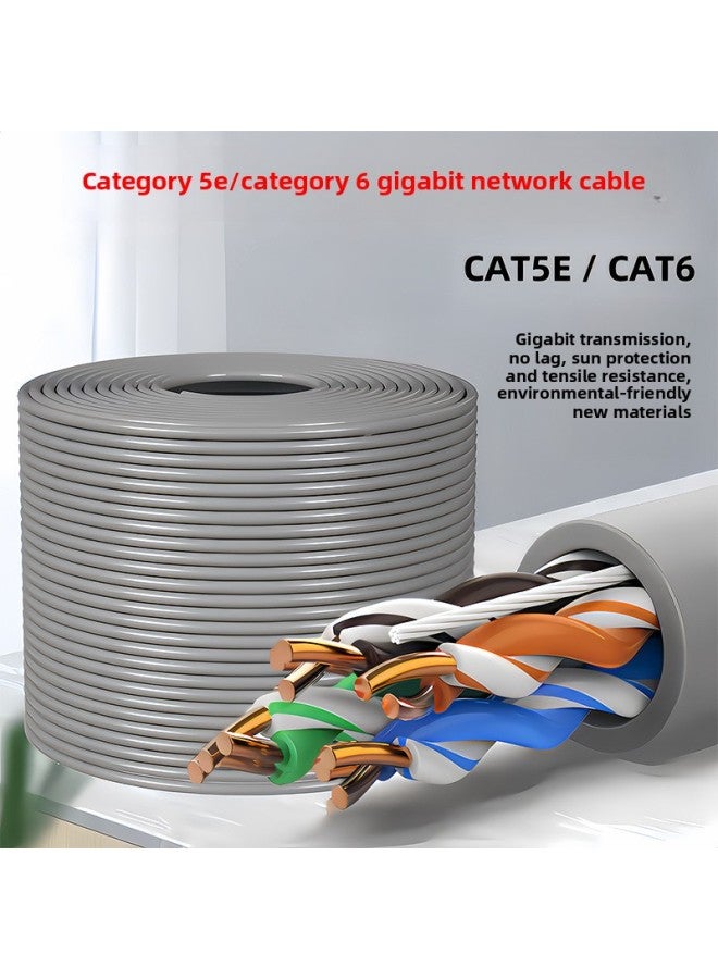 Network Cable Household Super Category 5 Category 6 Gigabit Outdoor High-speed Computer Broadband 8-core Network Monitoring Twisted Pair 10 M-Colour:Category 5e [full Copper Standard]-blue-Line Length:80m [the Finished Product Is Connected And Ready To Use]  - Image 5