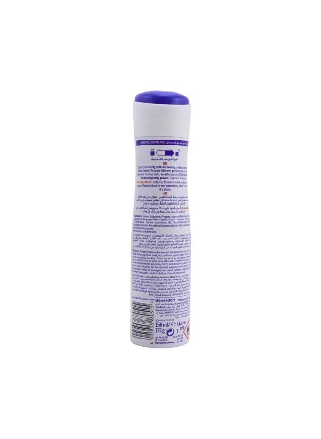 Nivea Powder Touch Quick Dry Anti-perspirant Spray with Velvety Feeling- 150ml - Image 2