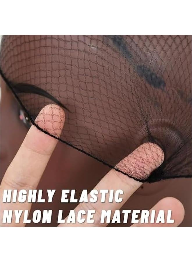 Hair Net 100 Pcs,  20 Inches Elasticity Invisible Elastic Mesh Wig Nets for Hair Bun Making Ballet Dancer Kitchen Food Serive (Black) - Image 2