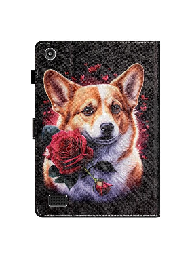 S-TOP Case For Amazon Fire 7 2019/2017/2015 Coloured Drawing Stitching Leather Tablet Case - Image 3