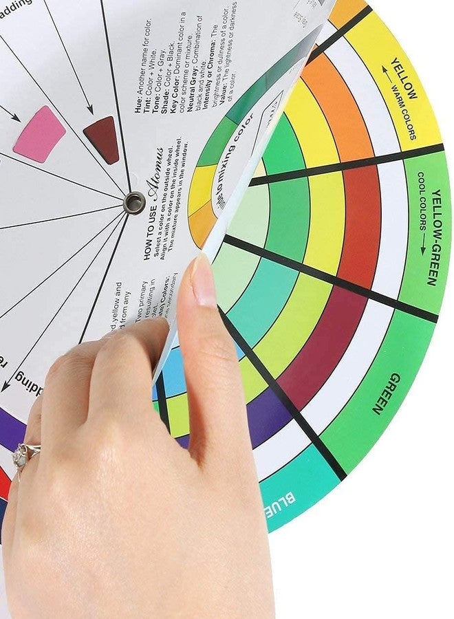 KRYTONE�Color Wheel Card � A Handy Color Mixing Guide for Students, Amateurs and Professionals � Definitions, Color Relationships, Color Wheel and More (SMALL WHEEL(5.5 inch)) - Image 3