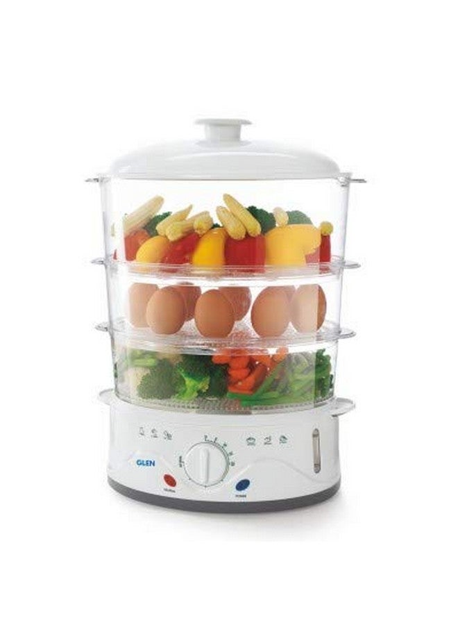 Glen Elecrtric Food Steamer 900w with 60 Minute Timer, 3 Food Grade Containers - White (3052) - Image 1