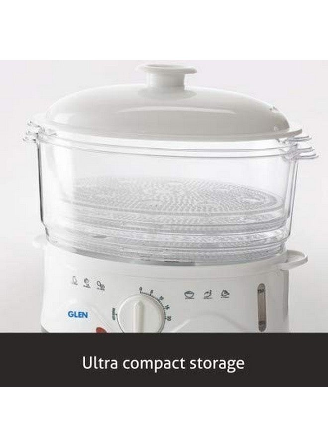 Glen Elecrtric Food Steamer 900w with 60 Minute Timer, 3 Food Grade Containers - White (3052) - Image 4