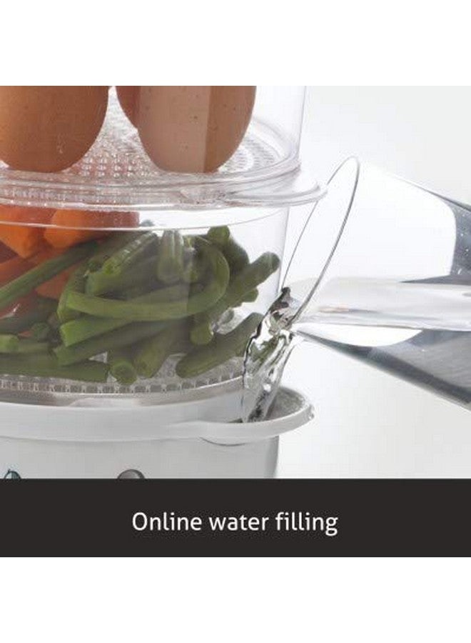 Glen Elecrtric Food Steamer 900w with 60 Minute Timer, 3 Food Grade Containers - White (3052) - Image 5