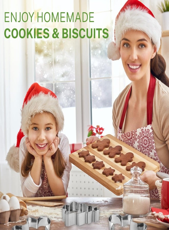SOSOHOME Large Christmas Cookie Cutters, 4" Cookie Cutter Set with Christmas Tree, Gingerbread Man, Snowflake, Snowman, Decorating Tools for DIY Cookies - Image 2